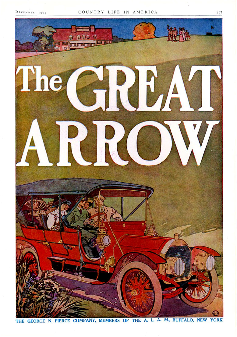 1908 Pierce-Arrow Auto Advertising